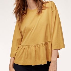 Wilfred 3/4 Sleeve Baby Doll Top Yellow